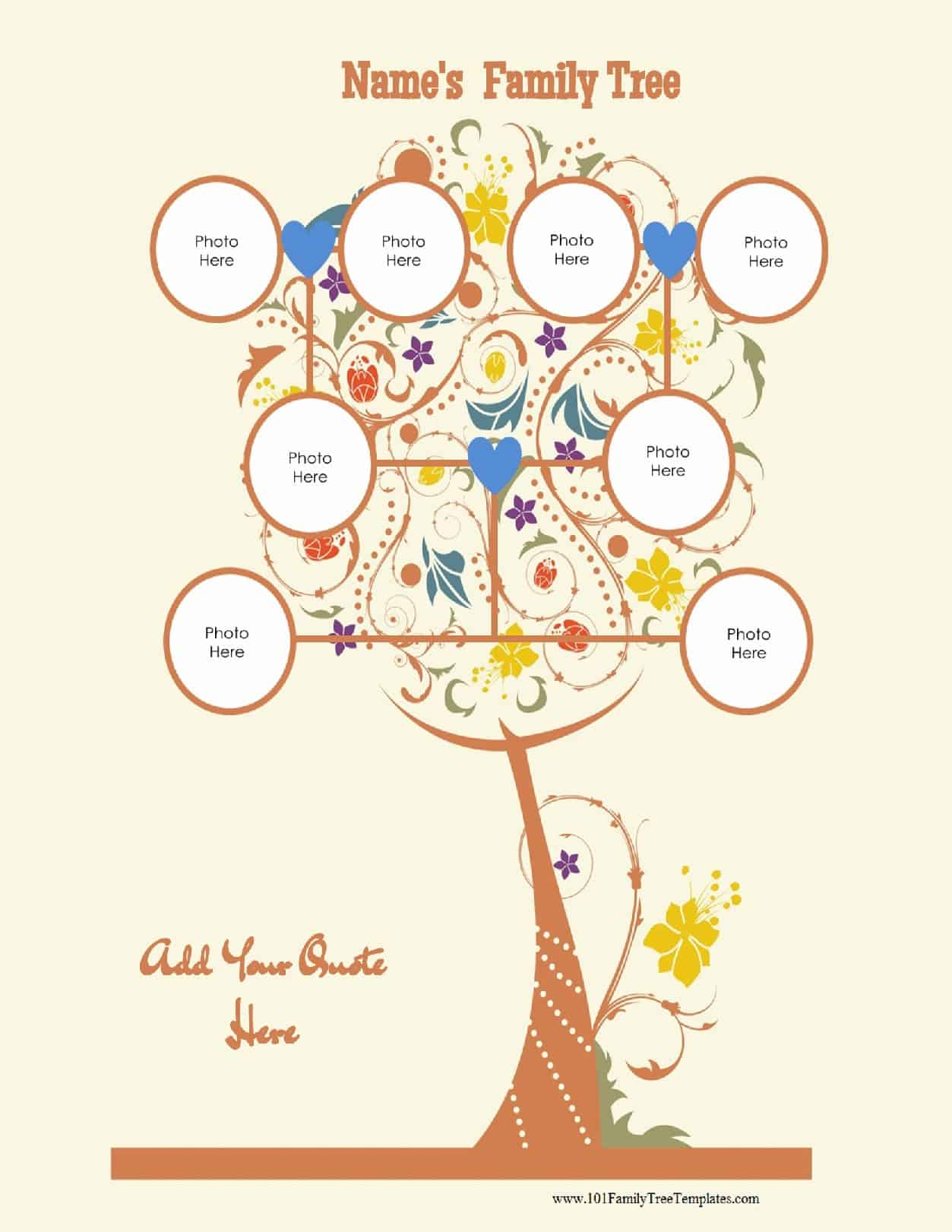 11 Generation Family Tree Template Word