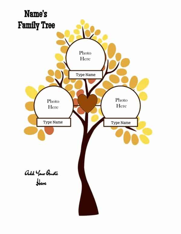 Family Tree Template With Siblings Database