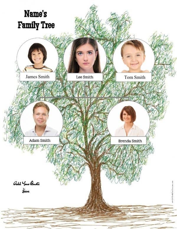 Family Tree Template With Siblings Or Without Siblings Gambaran