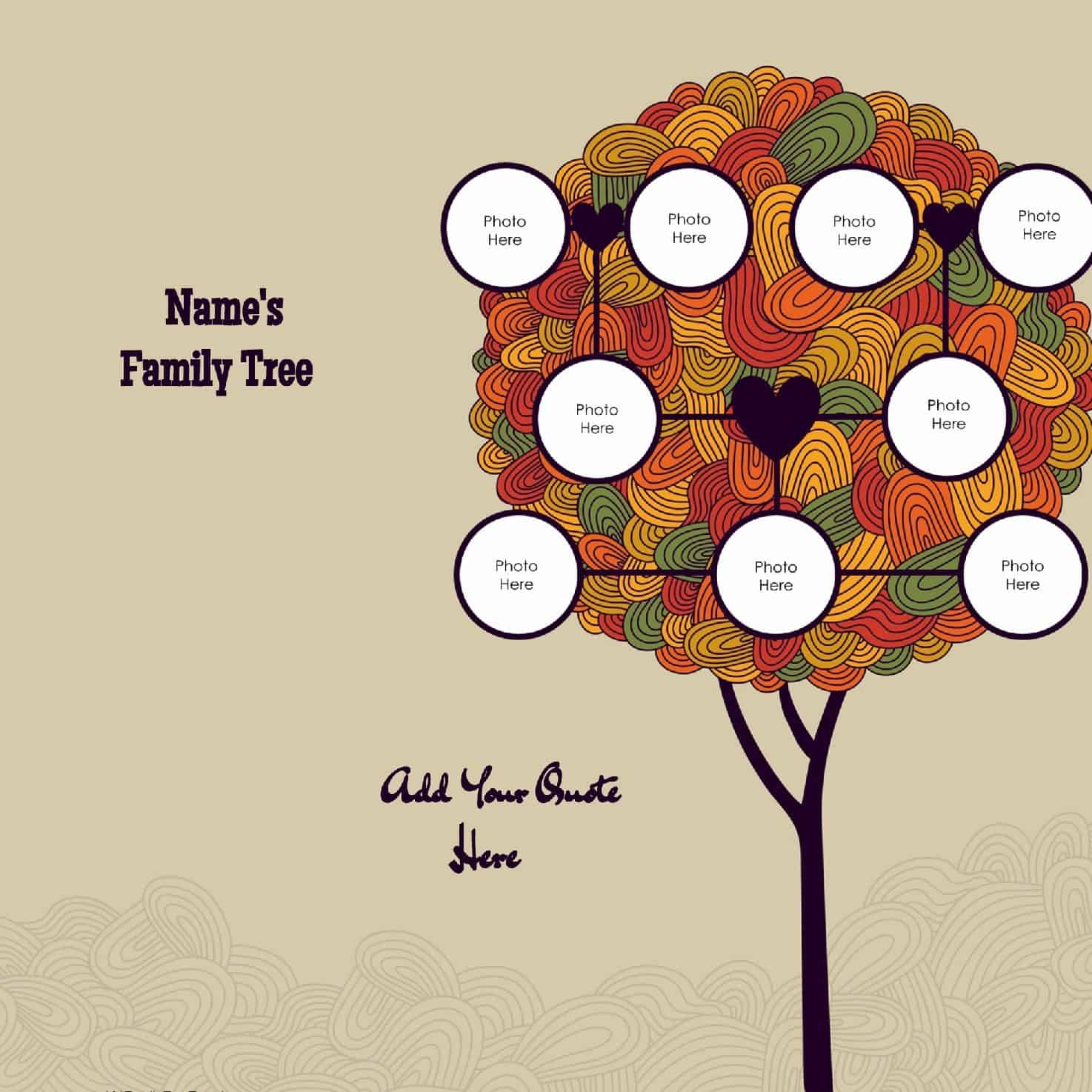 3 Generation Family Tree Template
