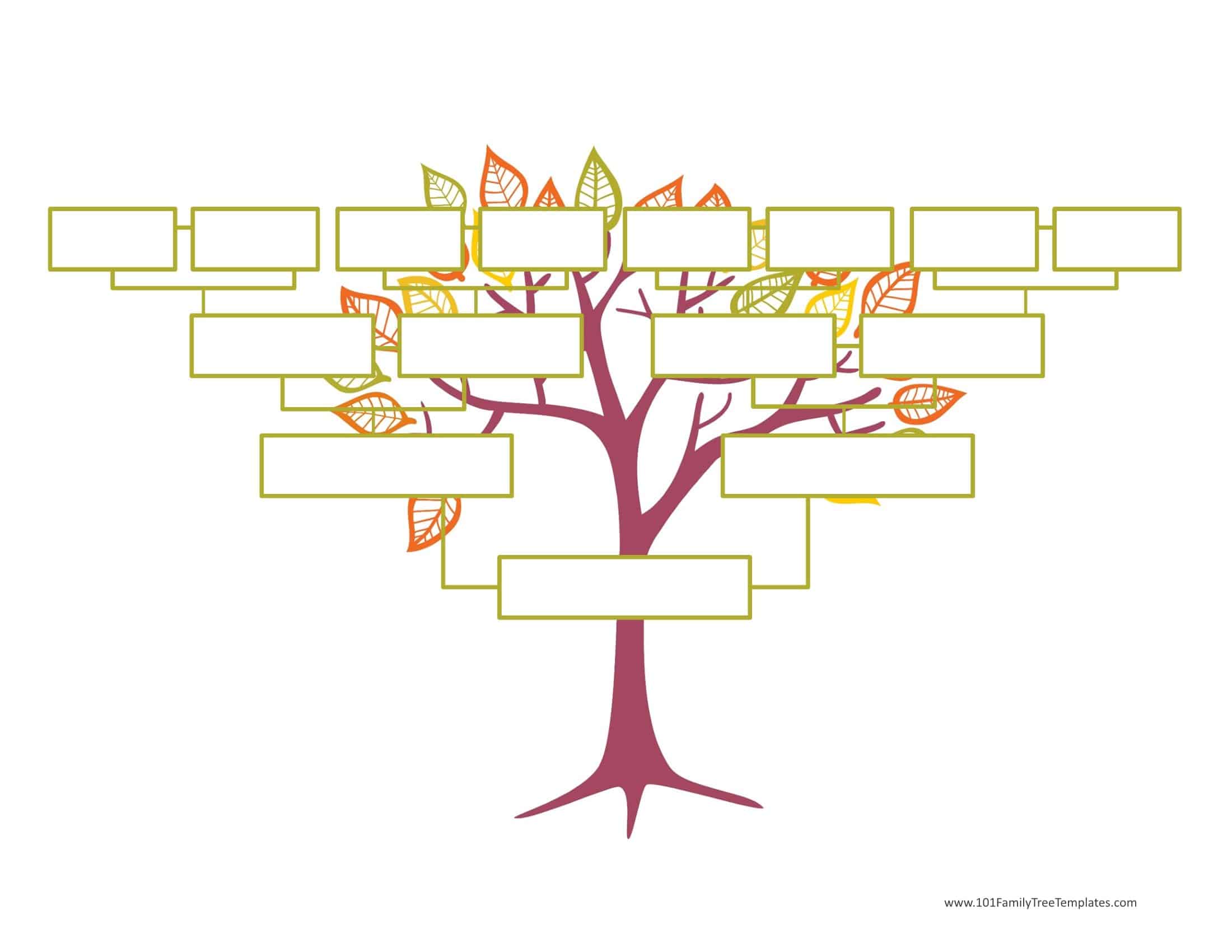 Blank Family Tree Template Free Instant Download